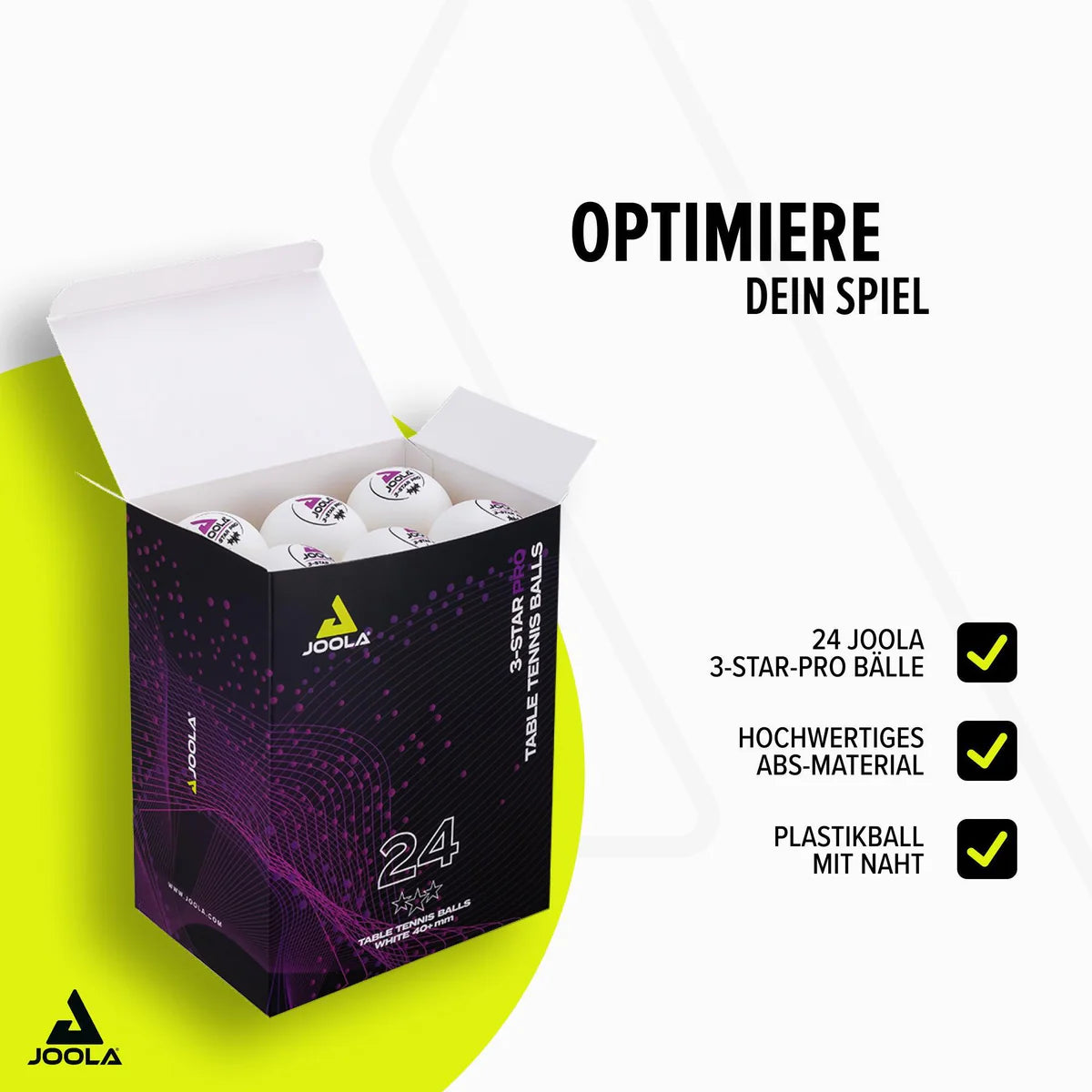JOOLA Tafeltennisbal Pro*** ABS 40+