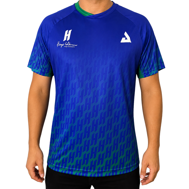 JOOLA Shirt Hugo Calderano Competition Monogram Crossover blauw-groen