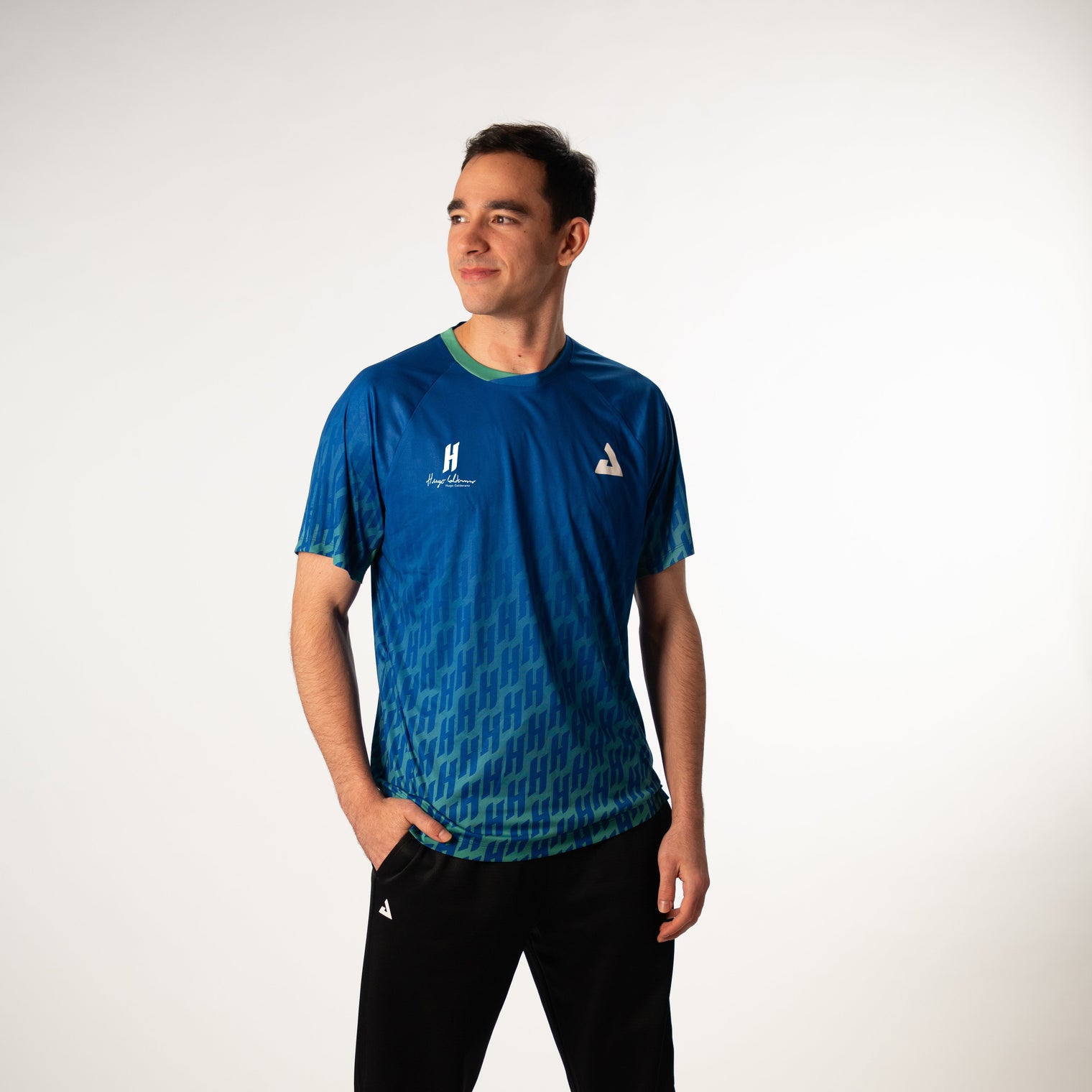 JOOLA Shirt Hugo Calderano Competition Monogram Crossover blauw-groen