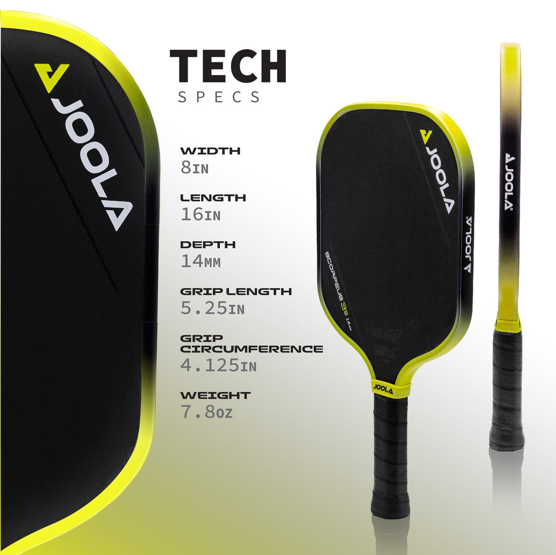 JOOLA Pickleball Paddle Anna Bright Scorpeus 3S 14mm