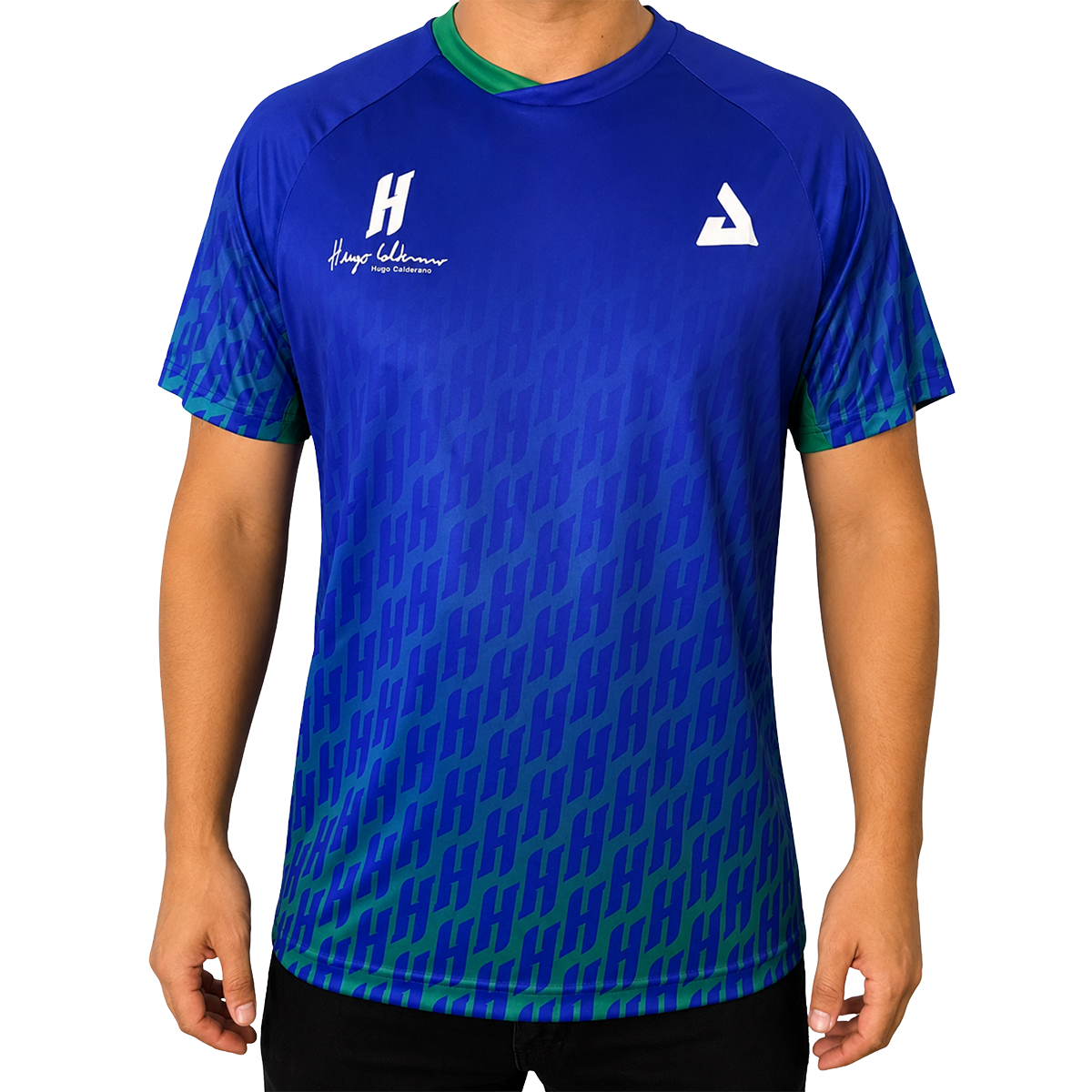 JOOLA Shirt Hugo Calderano Competition Monogram Crossover blauw-groen