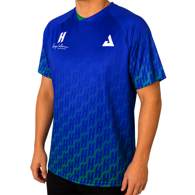 JOOLA Shirt Hugo Calderano Competition Monogram Crossover blauw-groen