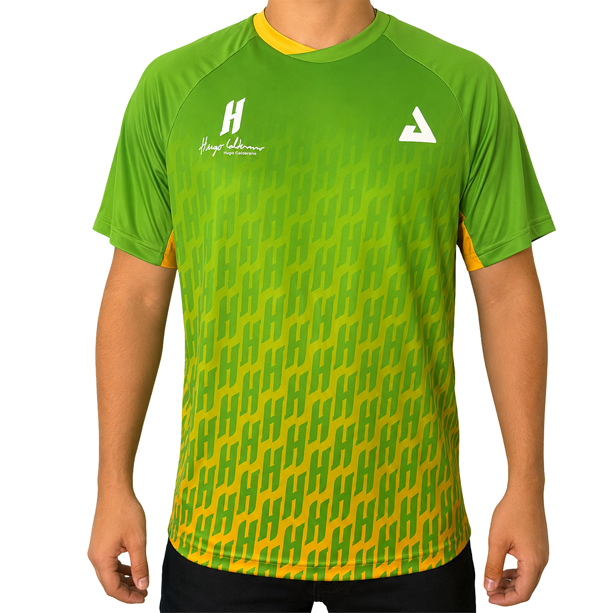 JOOLA Shirt Hugo Calderano Competition Monogram Crossover groen-geel