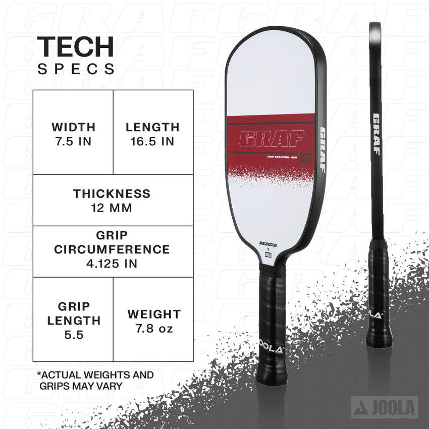 JOOLA Graf Champion 12mm Pickleball Paddle