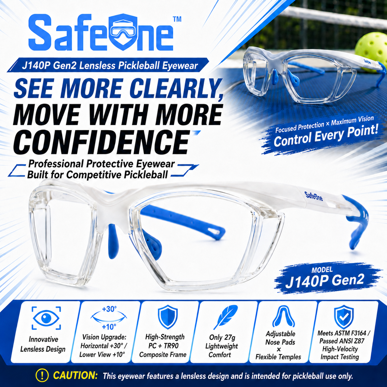 SafeOne J-140P Gen2 – Lensvrije beschermende eyewear